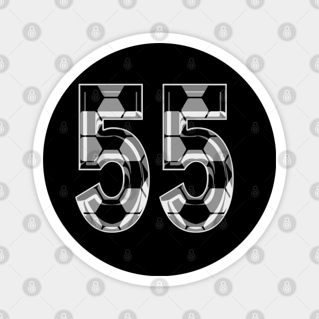 Soccer Number 55 Soccer Jersey #55 Soccer Mom Player Fan Magnet by TeeCreations